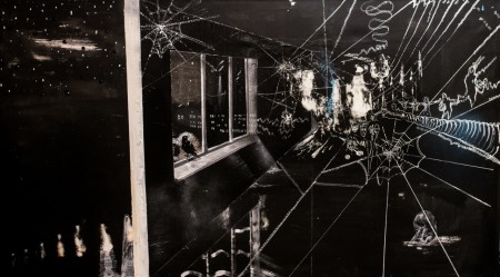 Somnambul, kombinovaná technika, 100 x 179 cm, 2017 – 70 000 Kč